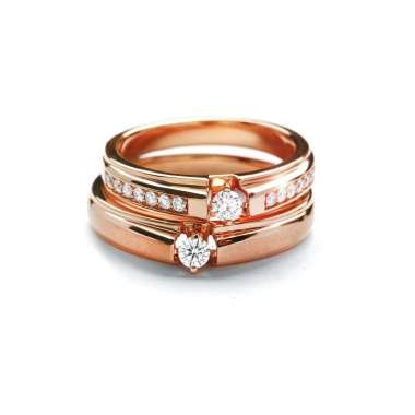 Lino and sons - Cincin Wedding Ring (Enchante & Danse With Dancing Stone Diamond Ring)