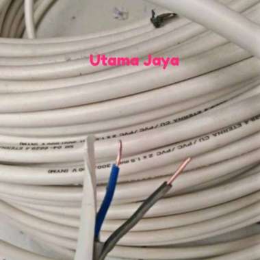 Kabel Listrik Kawat Tembaga Isi 2 Kabel Putih ETERNA NYM 2x1,5 Harga Per Meter