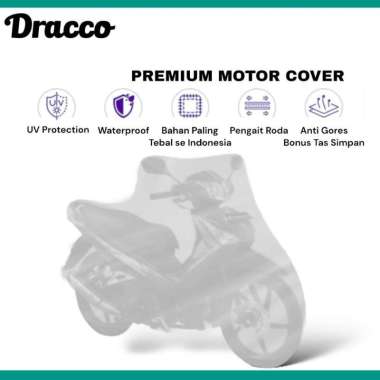 Cover Motor supra X Selimut Sarung Motor Transparan Pengait Roda Anti Terbang Paling Tebal Dipasaran