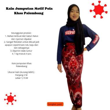 Songket Pash - Kain Jumputan Pola Khas Palembang Berbagai Macam Motif Dan Warna Merah