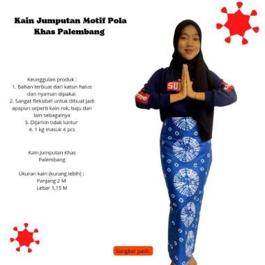 Songket Pash - Kain Jumputan Pola Khas Palembang Berbagai Macam Motif Dan Warna Biru Muda