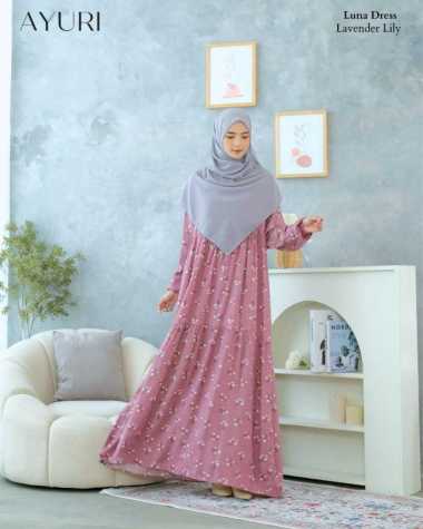 atelier angel Gamis rayon Premium Luna | ayuri | all size fit xxxl | LD 100 LD 125cm |ditsy fenuza a