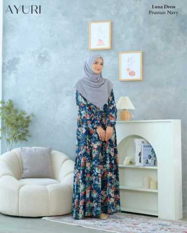 atelier angel Gamis rayon Premium Luna | ayuri | all size fit xxxl | LD 100 LD 125cm |ditsy fenuza a