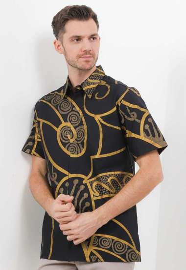Arjuna Weda Hem Body Fit Batik Motif 7 53133024 - Gold 3L