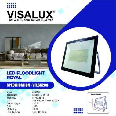 Lampu Sorot Visalux VFL55200 / Lampu Sorot Visalux 200Watt Cahaya Putih