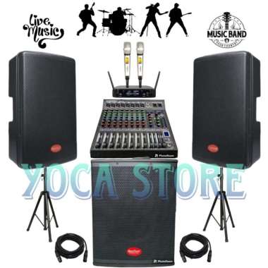 Sound Live Musik Akustik Baretone 12 Inch Max 12 HD 1 Subwoofer 2 Mic