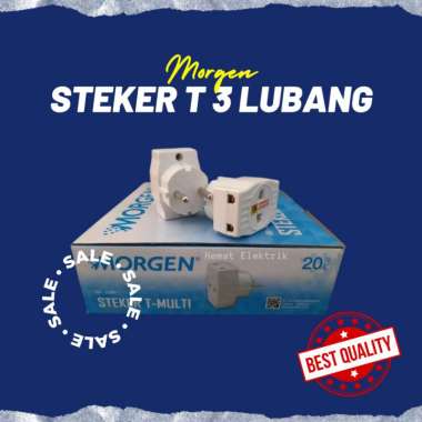 Terminal Listrik Colokan 3 Lubang Steker T Morgen Stop Kontak Extender