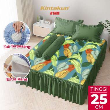 Kintakun DLUXE Sprei Set Rumbai Tinggi 25cm ADELINA 160x200 / 180x200 Seprai Queen King Aesthetic B2