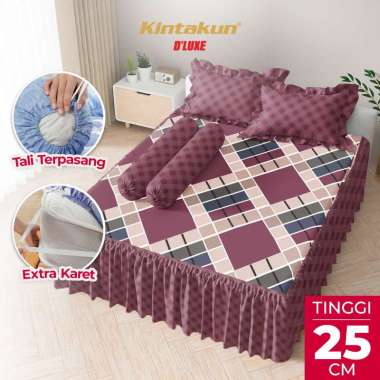 Kintakun D'luxe Sprei Set Rumbai Tinggi 25cm ZANETTA 160x200 / 180x200 Seprai Queen King Aesthetic B