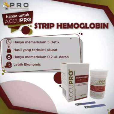 Accupro Strip Tes Hemoglobin Isi 10 Stik hemoglobin hb