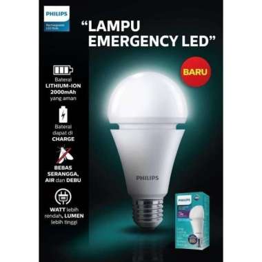PHILIPS Lampu Led ACDC Philips 9w 9 Watt Otomatis Hidup Emergency Lamp 9 watt