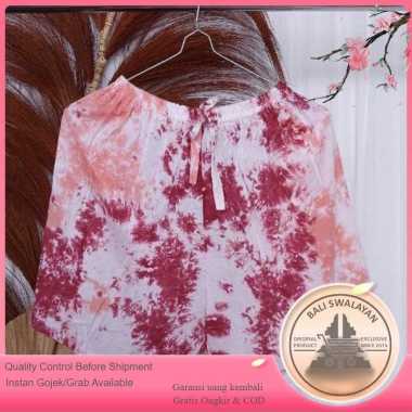 Hot Pants Kulot Celana Pendek Wanita Dye Bali putih marun orange