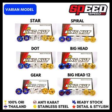 Baut Set Full Baut Body Satria FU 150 Injeksi Probolt Thailand Stainless King Nut Dot Blue