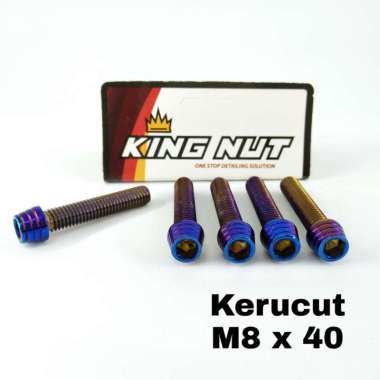 Baut M 8 x 40 Drat 12 x 40 Kerucut Kunci L Probolt Thailand Stainless King Nut Blue