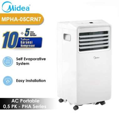 Ac Portable Midea 1/2 Pk MPHA-05CRN7 / MPHA05CRN7 Gold Fin With Roda
