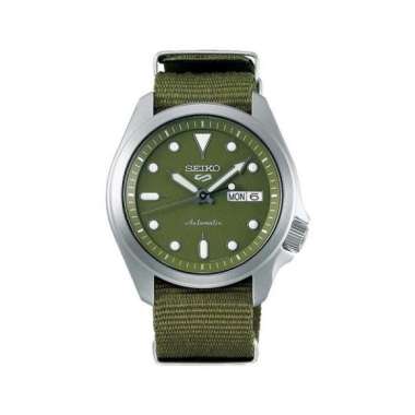 Jam Tangan Seiko 5 Sports Automatic Pria 100% Original Green Canvas SRPE65 K1