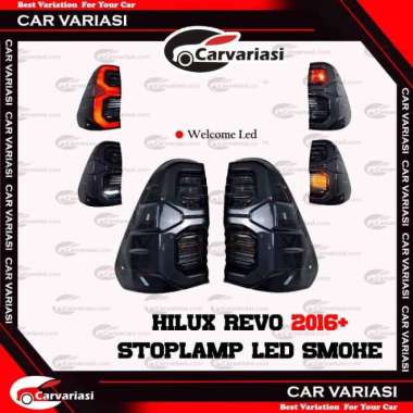 LAMPU STOPLAMP HILUX REVO 2015-2023 SMOKE Stoplamp Bar Hilux Revo
