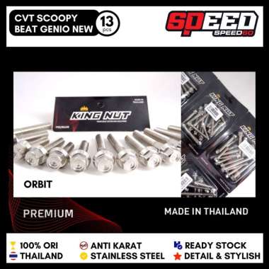 Baut CVT Genio Scoopy Beat 2020 2021 Baut Premium Probolt Thailand Stainless King Nut Orbit Premium
