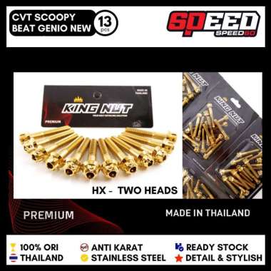 Baut CVT Genio Scoopy Beat 2020 2021 Baut Premium Probolt Thailand Stainless King Nut HX Gold Premiu