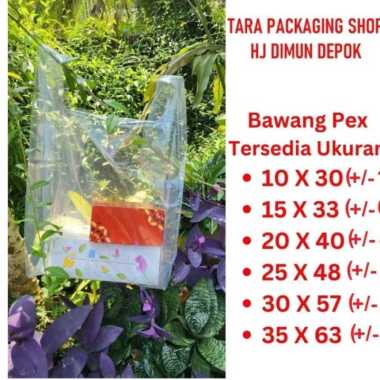 KANTONG PLASTIK KRESEK PEX BENING TEBAL MERK BAWANG 35 X 63 Cm
