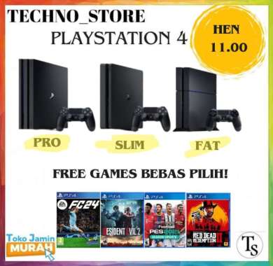 PS4 | PS 4 PRO | PS4 SLIM | PS4 FAT HEN VERSI 11.00 GAMES PERMANEN console full game pro