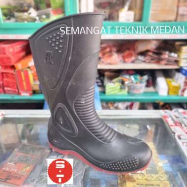 APBOOTS SEPATU KARET AP BOOT BOOTS PVC HITAM MOTO1 MOTO 1