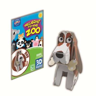 Mainan Edukasi Anak Puzzle 3D DIY Kertas Lipat Puzel 3 Dimensi Gorila