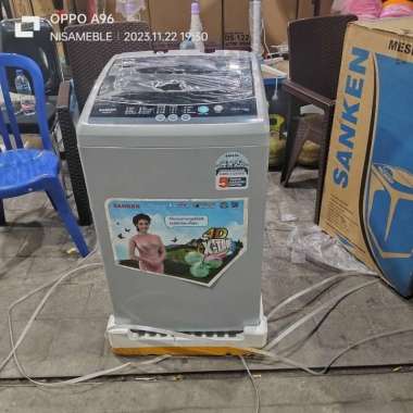 mesin cuci Sanken 7 kg otomatis Sanken AW-831BK