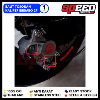 Baut Tojosan Kaliper 2 Piston 2P Baut Probolt Thailand Stainless King Nut Blue
