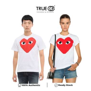 Comme Des Garcon Play CDG Red Print Heart & Enblem T-Shirt Unisex L