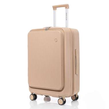 Navy Club Eudora Koper Hardcase PC - 4 Roda Putar TSA Lock - Size 29 Inch Light Coffee