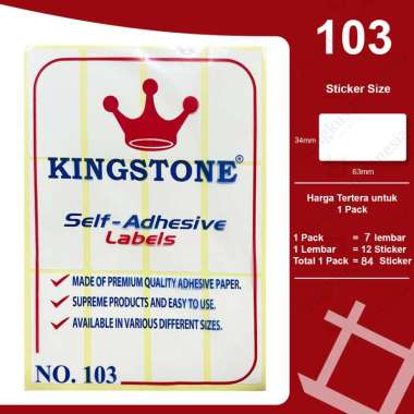 Stiker Label 103 POLOS / Sticker Label Undangan POLOS
