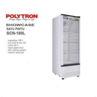 POLYTRON Showcase Lemari Pendingin Minuman 180 Liter SCN 180 L / SCN180L / SCN-180 / SCN180