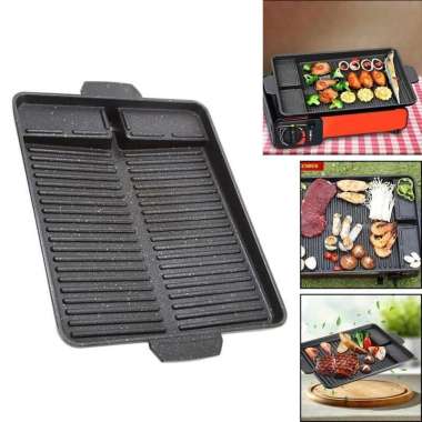 BBQ Grill Pan Alat Panggang Barberque Panggangan Anti Lengket