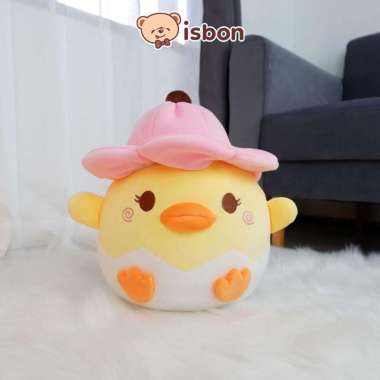 ISTANA BONEKA Telur Bebek Menetas With Topi Lucu Egg Duck Ekspresi Unik Mainan Anak Hadiah Ulang Tah