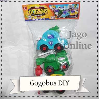 Mainan Anak Motorik Mobil Mobilan Bongkar Pasang DIY Gogobus Karakter DIY Gogobus