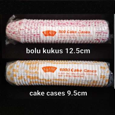 cake cases cup kue kertas bolu kukus 12.5 9.5cm motif dan polos (MEREK RANDOM) MOTIF MOTIF