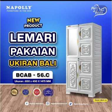 Lemari Pakaian Plastik Napolly 2 Pintu / Lemari Baju BCAB 56C