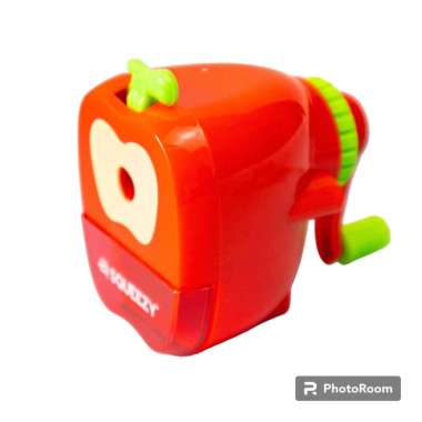 Aksesoren Rautan Putar Motif Apel Squeezy [SM-SQ07/1 Pcs] / Kerokan Pensil Manual / Sharpener / Seru