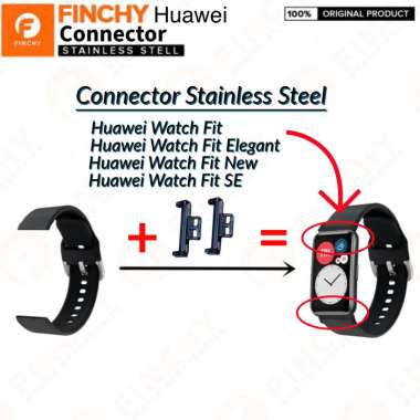 Finchy Adaptor Connector Huawei Watch Fit Sambungan Adapter Strap Huawei watch Fit SE Black