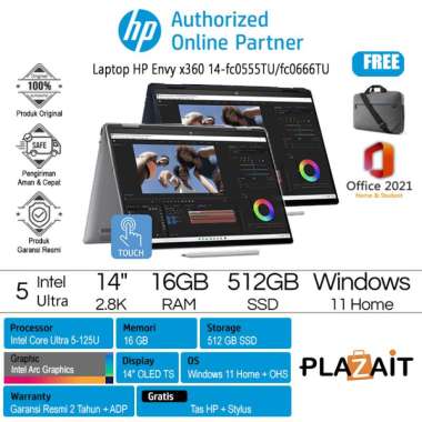Laptop HP Envy x360 14-fc0555TU fc0666TU /Intel Core Ultra 5-125U/16GB/512GB SSD/Intel Arc Graphics/