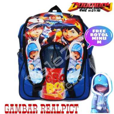 TAS RANSEL ANAK KARAKTER BOBOIBOY GRATIS BOTOL MINUM - TAS ANAK