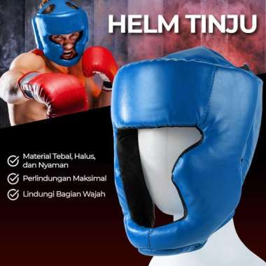 KANXEX Helm Tinju Sanda Pelindung Kepala Adult WSD-2005 Samsak Tinju Knukcle Besi Silat Knekel Kenak