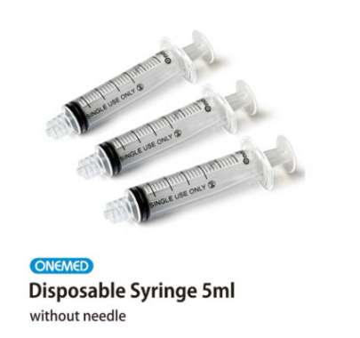 Disposible Syringe without Needle - Onemed Disposible Syringe 5ml