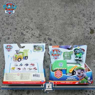 Paw Patrol ROCKY Recycle Truck Vehicle With Figure Spin Master