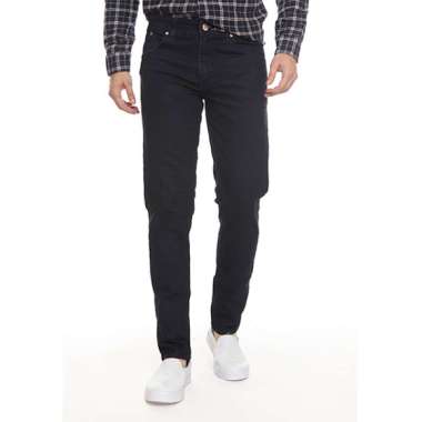 2nd Red Ripped Jeans Celana Panjang Pria Slim Fit Katun Denim Stretch Eternity Hitam 131902 32