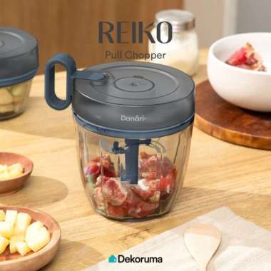 Dekoruma REIKO Pull Chopper / Blender Gilingan Bumbu dan Daging 900 ml