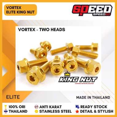 Baut Cover Tangki Variasi Bpro Yamaha RX King Baut Probolt Thailand Stainless King Nut Vortex Gold