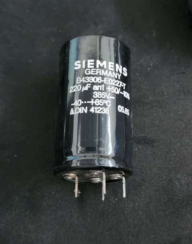 Elco Capacitor 220uf 385V 50V Siemens Germany - Original