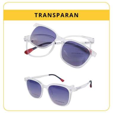 KACAMATA CLIPON UNISEX, FRAME LENSA CLIPON GM [TJ2192] TRANSPARAN